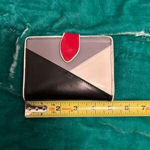 Super 80s Vintage Leather Colorblock Wallet Lord and Taylor